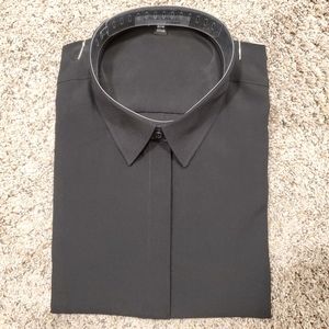 NWT Black Button Down Up Work Shirt
